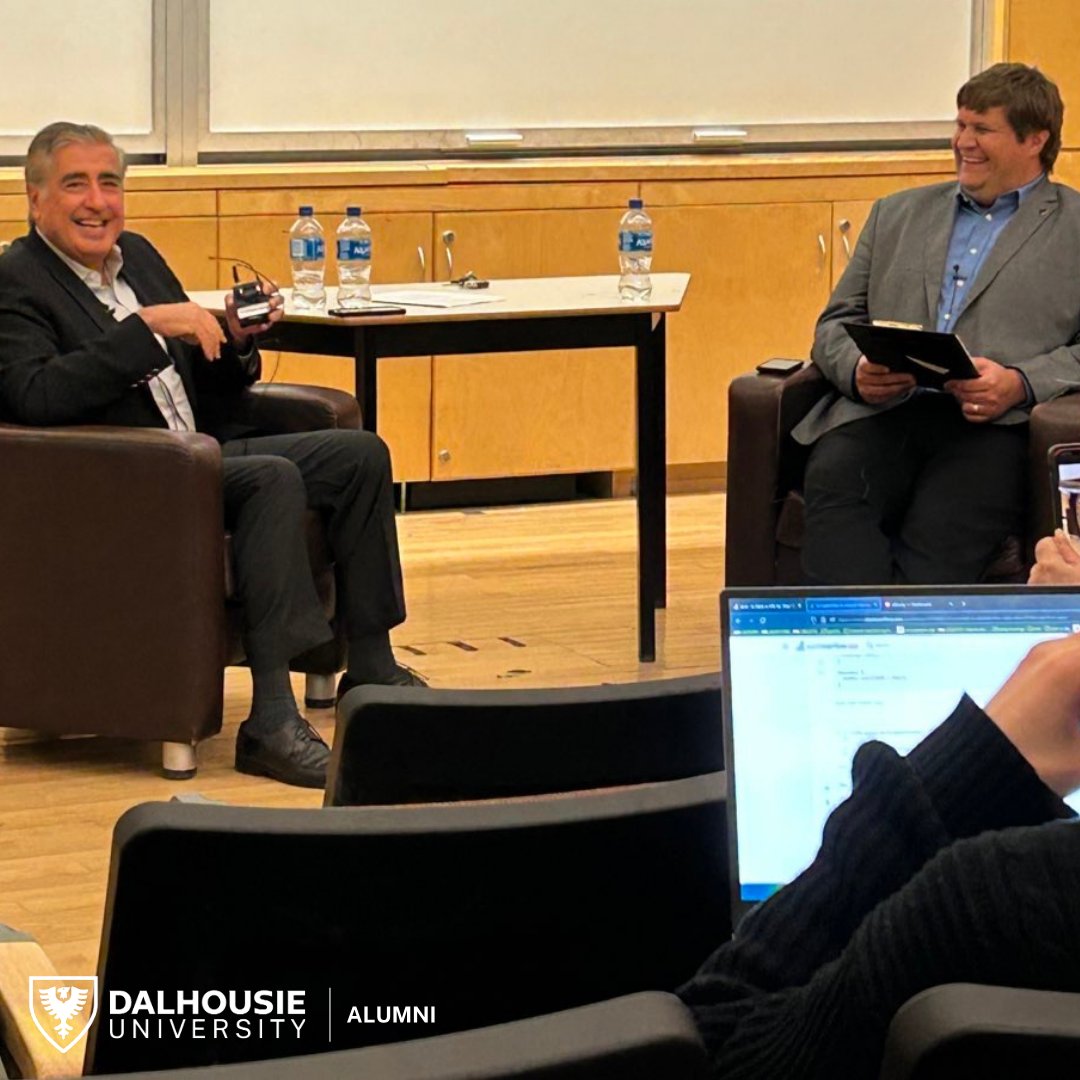 Dalhousie Alumni (@dal_alumni) on Twitter photo Canadian business icon and notable Dal alum George Armoyan (BEng'83) returned to campus last week to share share his recipe for success with the Dal community. And it all came down to humour, humility, and hard work.
Read more: ow.ly/f36m50R6158 <a href="/DalManagement/">Management Faculty</a> <a href="/DalMgmtDean/">Dean Mike Smit</a> Canadian business icon and notable Dal alum George Armoyan (BEng'83) returned to campus last week to share share his recipe for success with the Dal community. And it all came down to humour, humility, and hard work.
Read more: ow.ly/f36m50R6158 <a href="/DalManagement/">Management Faculty</a> <a href="/DalMgmtDean/">Dean Mike Smit</a>