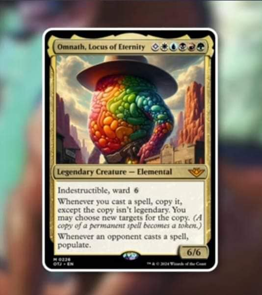 Sure it's an April Fools joke, but this art is still getting used on a real card, right? Idk about you, but I now have the urge to build a Jellybean Cowboy Commander deck...