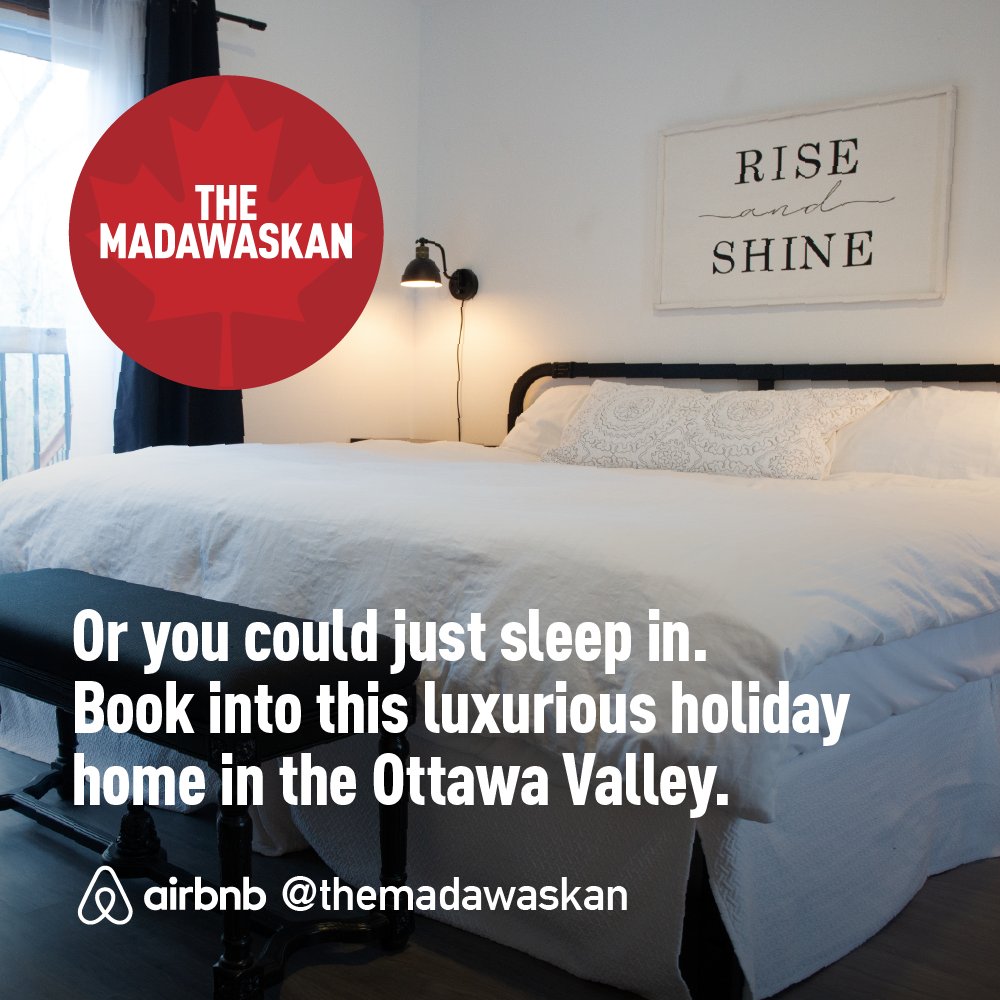 airbnb.ca/h/themadawaskan #vacationrental #vacationhome #holidayrental #ottawavalley