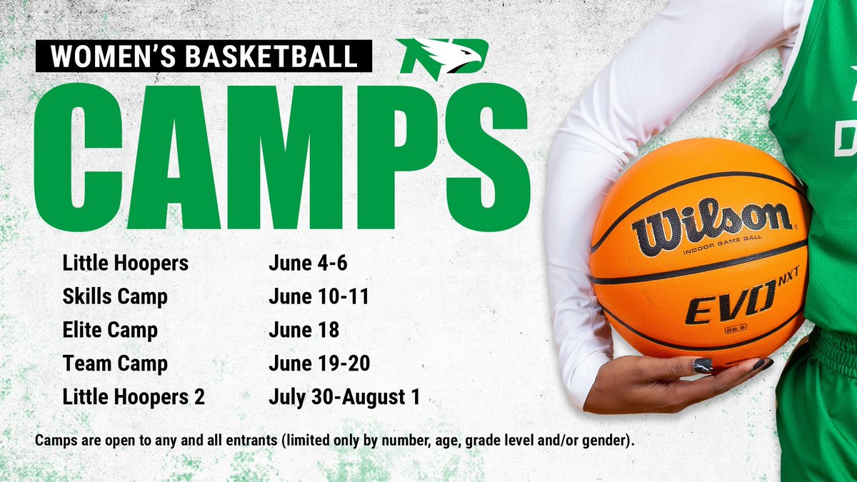 Summer camps are NOW OPEN! ☀️ ➡️Opportunities for grades K-12 𝐒𝐢𝐠𝐧 𝐔𝐩: Fightinghawks.com/camps #UNDproud | #LGH