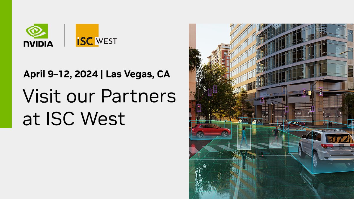 Join us next week at #ISCWest in Las Vegas to discover how NVIDIA and our AI ecosystem are helping #smartcities and enterprises provide smarter, safer, and more sustainable spaces. nvda.ws/3PLULnd