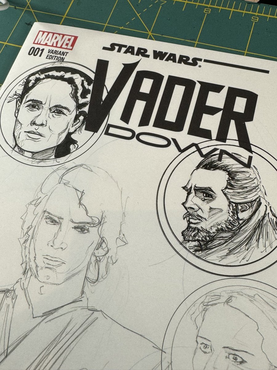 WIP for a @Whatnot commission. #starwars #sketchcovers #quigon #anakin #starwarsart