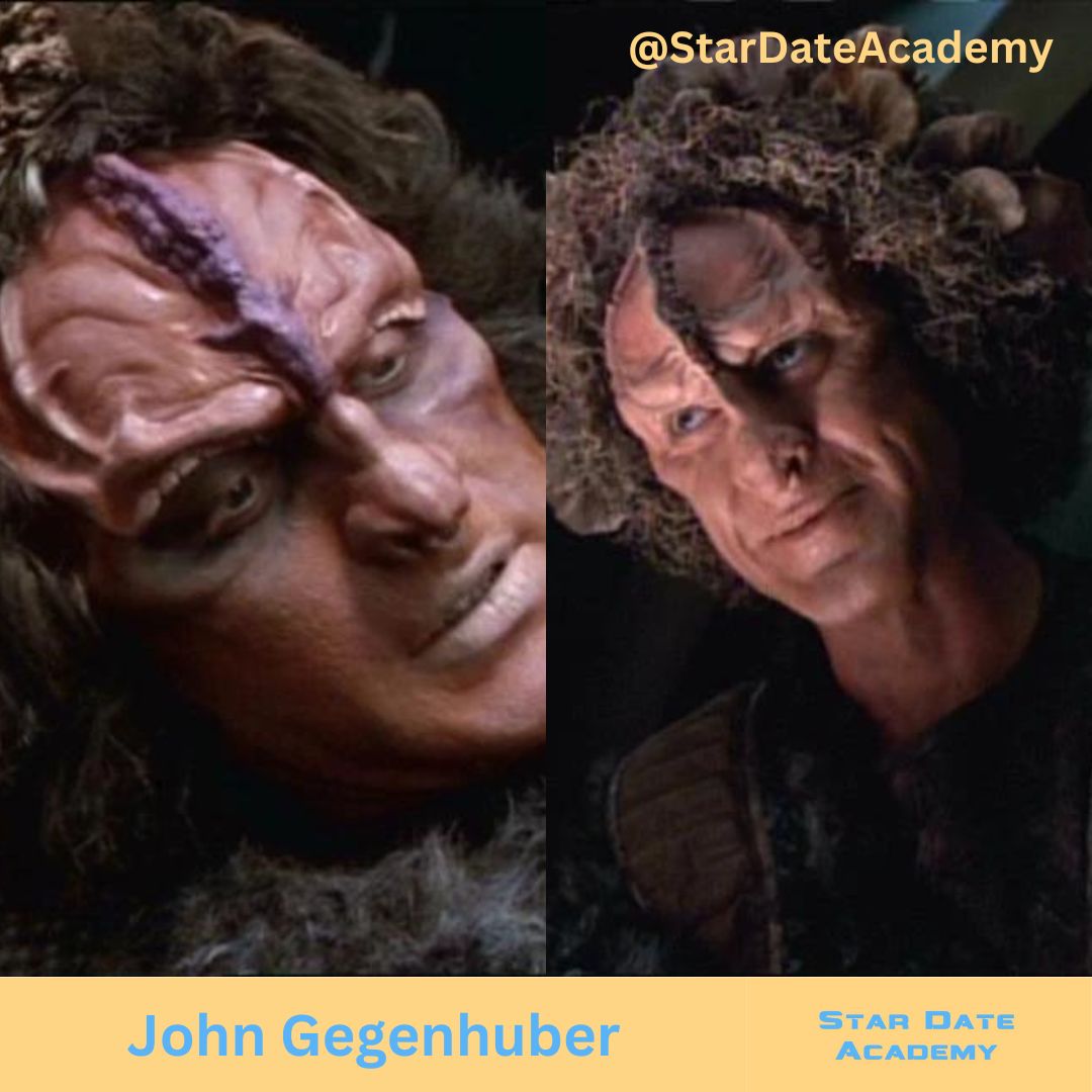 Happy 63rd Birthday to John Gegenhuber.
He played Surat in 'Maneuvers' VOY S2E11 and 'Alliances' VOY S2E14 and Teirna in 'Basics, Part I' VOY S2E26.
He was a regular on Earth 2, appeared in Rookie of the Year, and has done a lot of animated voice work.