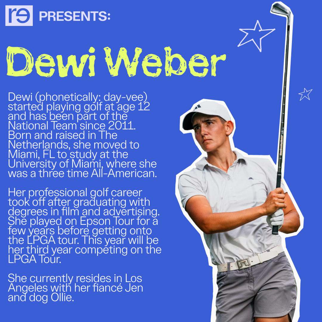 “Up the Game” means to improve, get better, & change. We can change the game by having intimate conversations with professional athletes. In the first installment of this new series, the RE—team is hosting a powerful conversation with LPGA pro golfer, @dewiweber