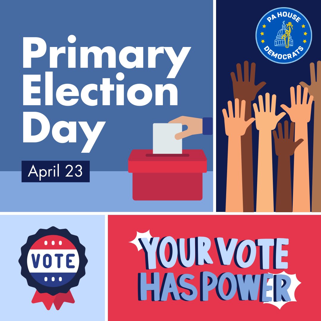 Today's the primary! Locate your polling place here: pavoterservices.pa.gov/Pages/PollingP….