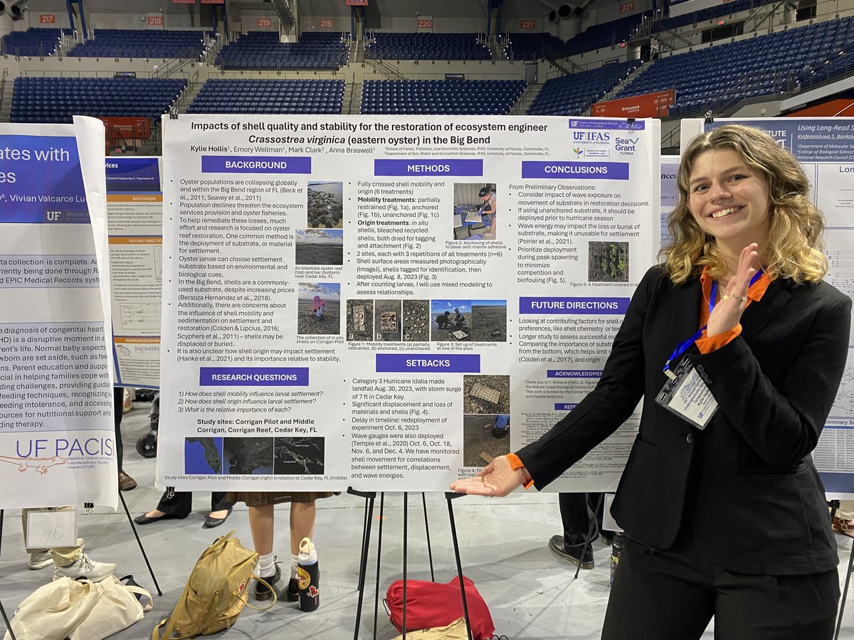 Florida Sea Grant (@floridaseagrant) on Twitter photo Applause for Kylie Hollis๐, former Florida Sea Grant Undergraduate Research Intern with Dr. <a href="/AEBraswell/">Anna Braswell - coastalecosystems on bsky social</a> for presenting at the University of Florida Spring Undergraduate Research Symposium. Applause for Kylie Hollis๐, former Florida Sea Grant Undergraduate Research Intern with Dr. <a href="/AEBraswell/">Anna Braswell - coastalecosystems on bsky social</a> for presenting at the University of Florida Spring Undergraduate Research Symposium.