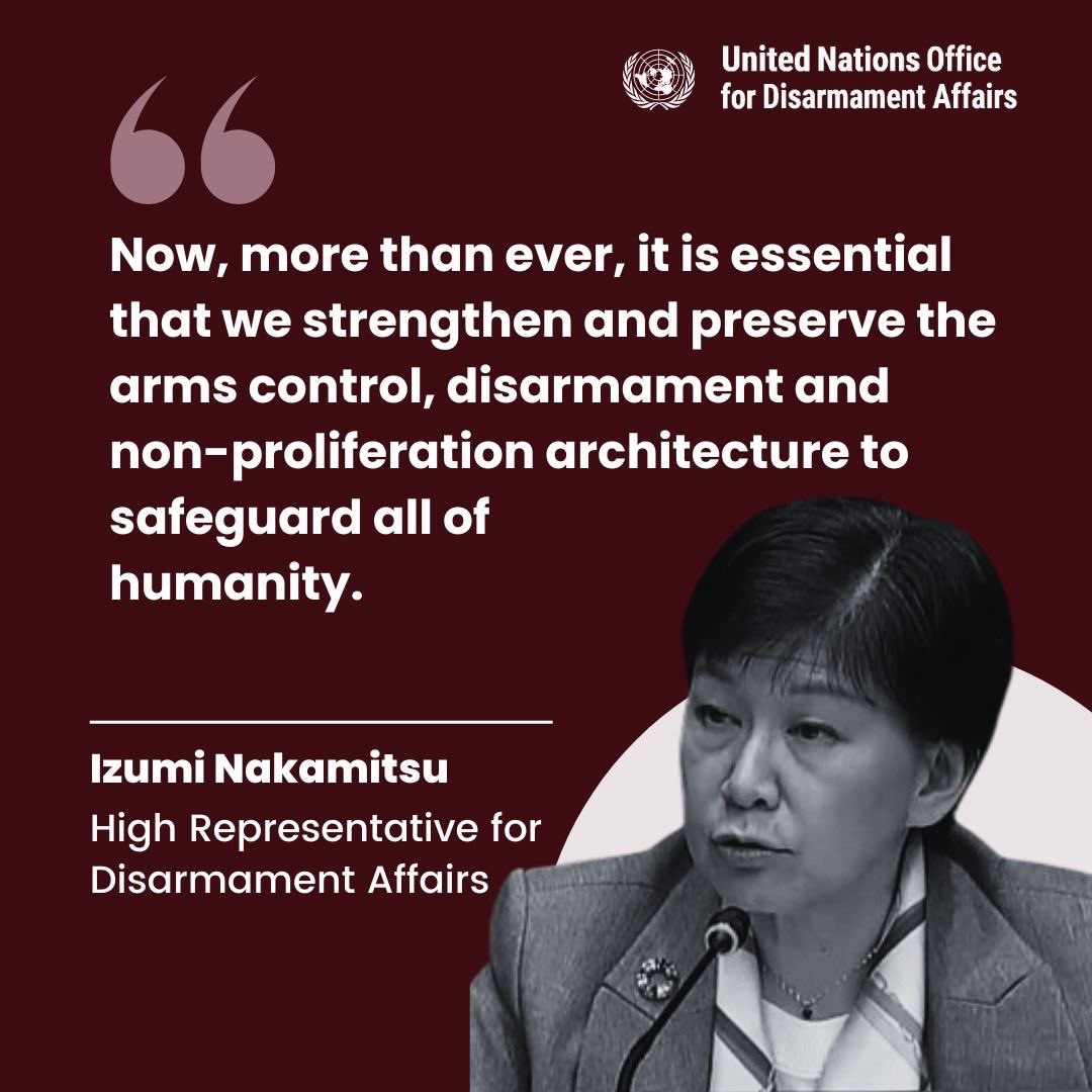 We must develop the strategies and solutions that will reduce any risk of misperception, miscalculation & escalation. @INakamitsu addressed the United Nations Disarmament Commission, as it begins its new 3-year discussion cycle. 🔗 front.un-arm.org/wp-content/upl…
