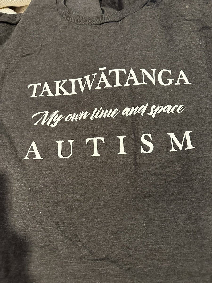 Autistics of Aotearoa it’s our time and space now. It’s Autism World Awareness Day. It’s time to shine and share our neurospicey stories - like that time I bought this gigantic tee and refused to take it off - I can’t remember why ❤️❤️🧠⚡️ ⚡️⚡️⚡️🧠🧠😇🤟🏽#AutismAwareness