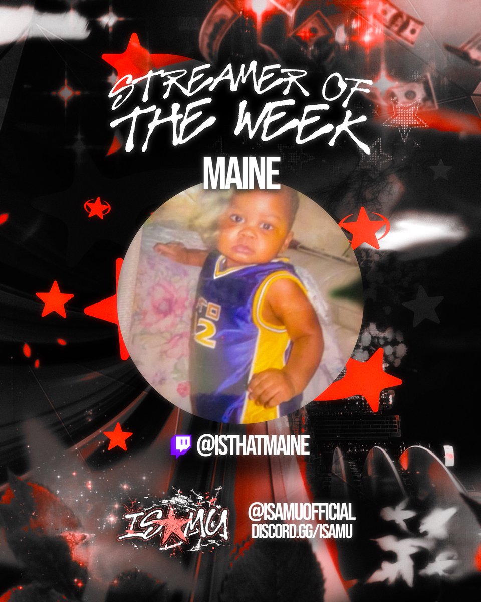 Streamer of the Week⭐️ @isthatmaine_ Maine streams DAILY, currently on Day 37🙌🏽. Def top grinders, check Maine out on Twitch Live Now! He’s almost at his follower goal👀 twitch.tv/isthatmaine
