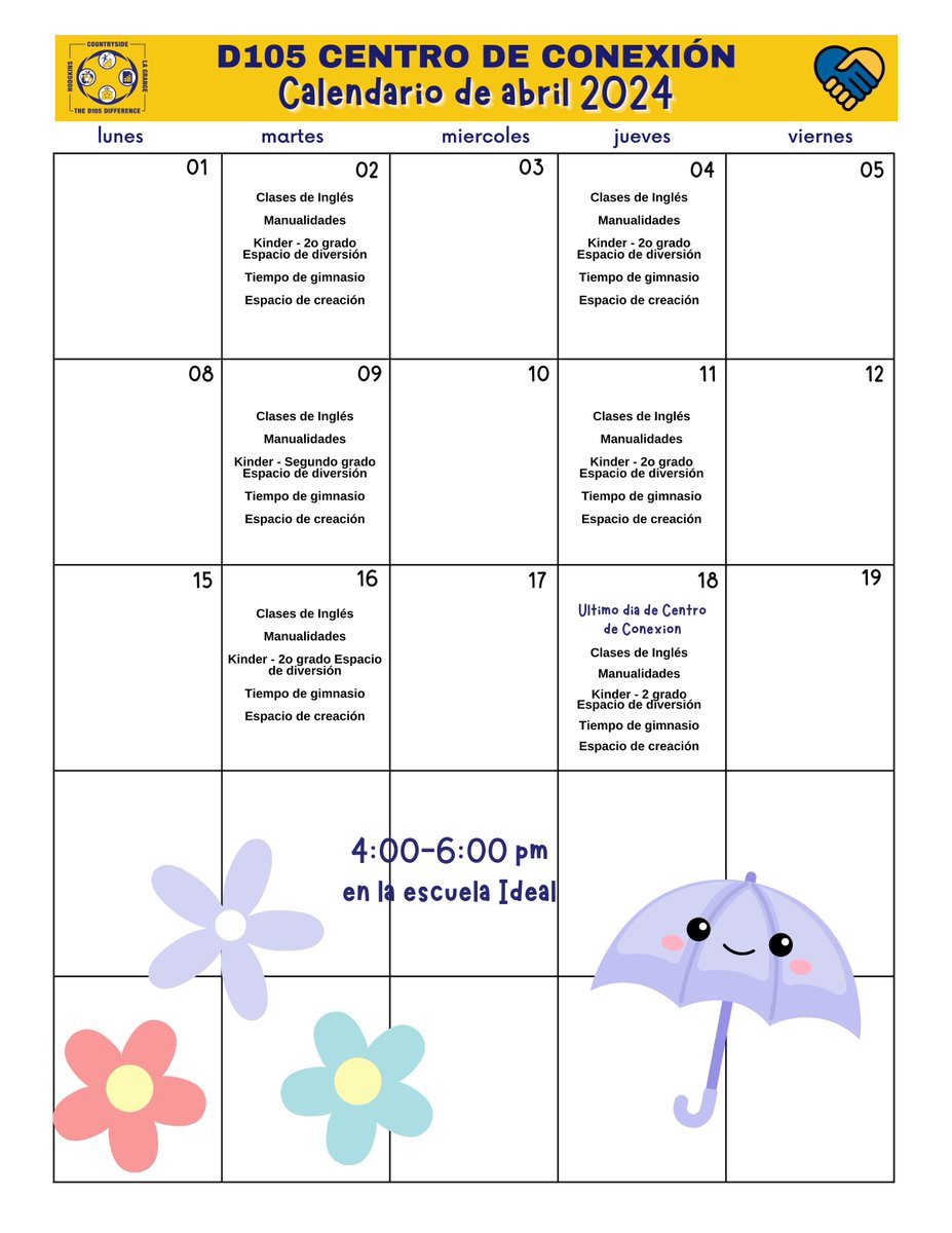 April fun at the D105 Connection Center starts tomorrow!! Swing by Ideal on Tuesdays and Thursdays from 4-6pm!