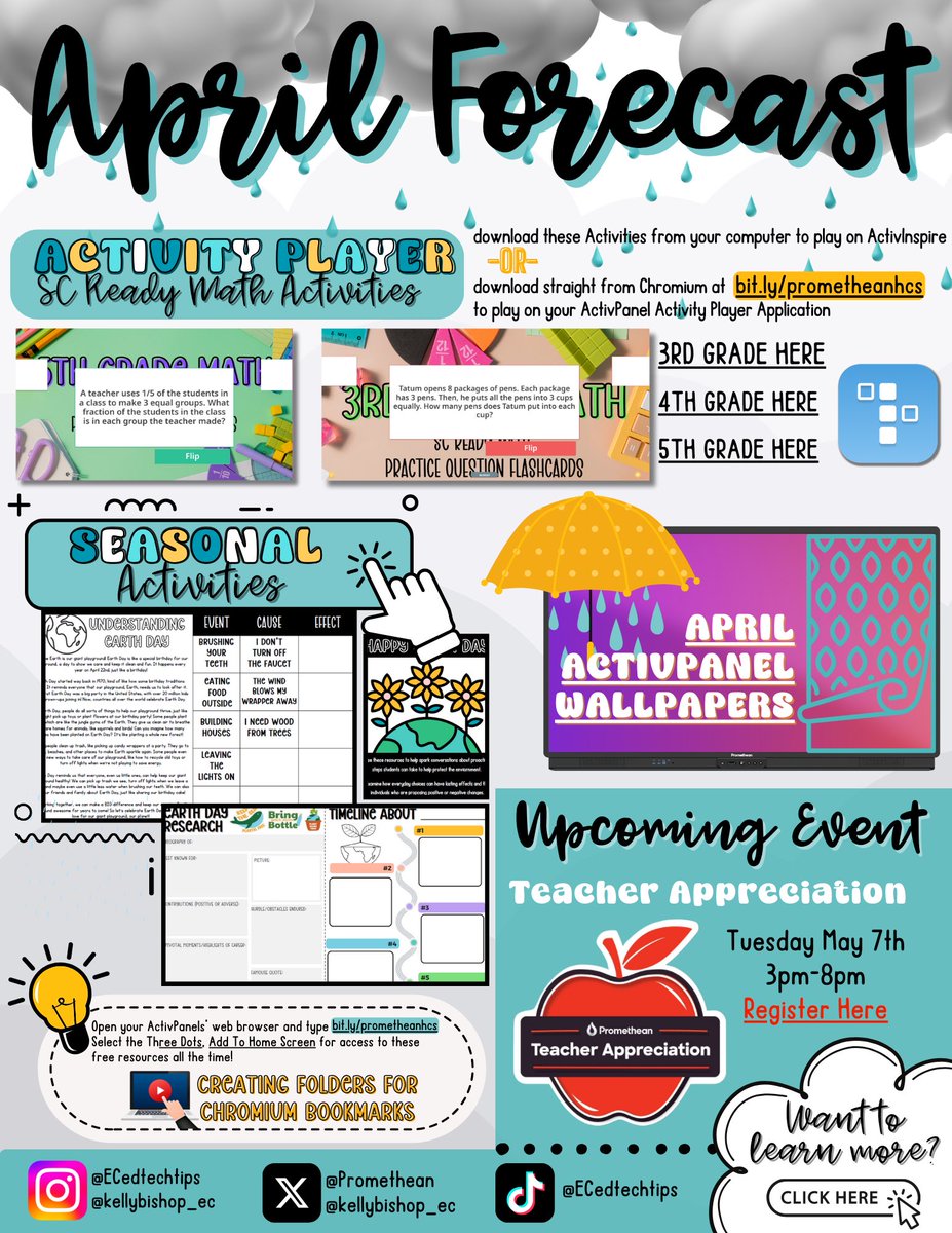 April forecast predicts is raining testing season. Use these resources to make reviewing more exciting, interactive, and enjoyable! Grab your copy at bit.ly/prometheanhcs #promethean #statetesting #review #technology