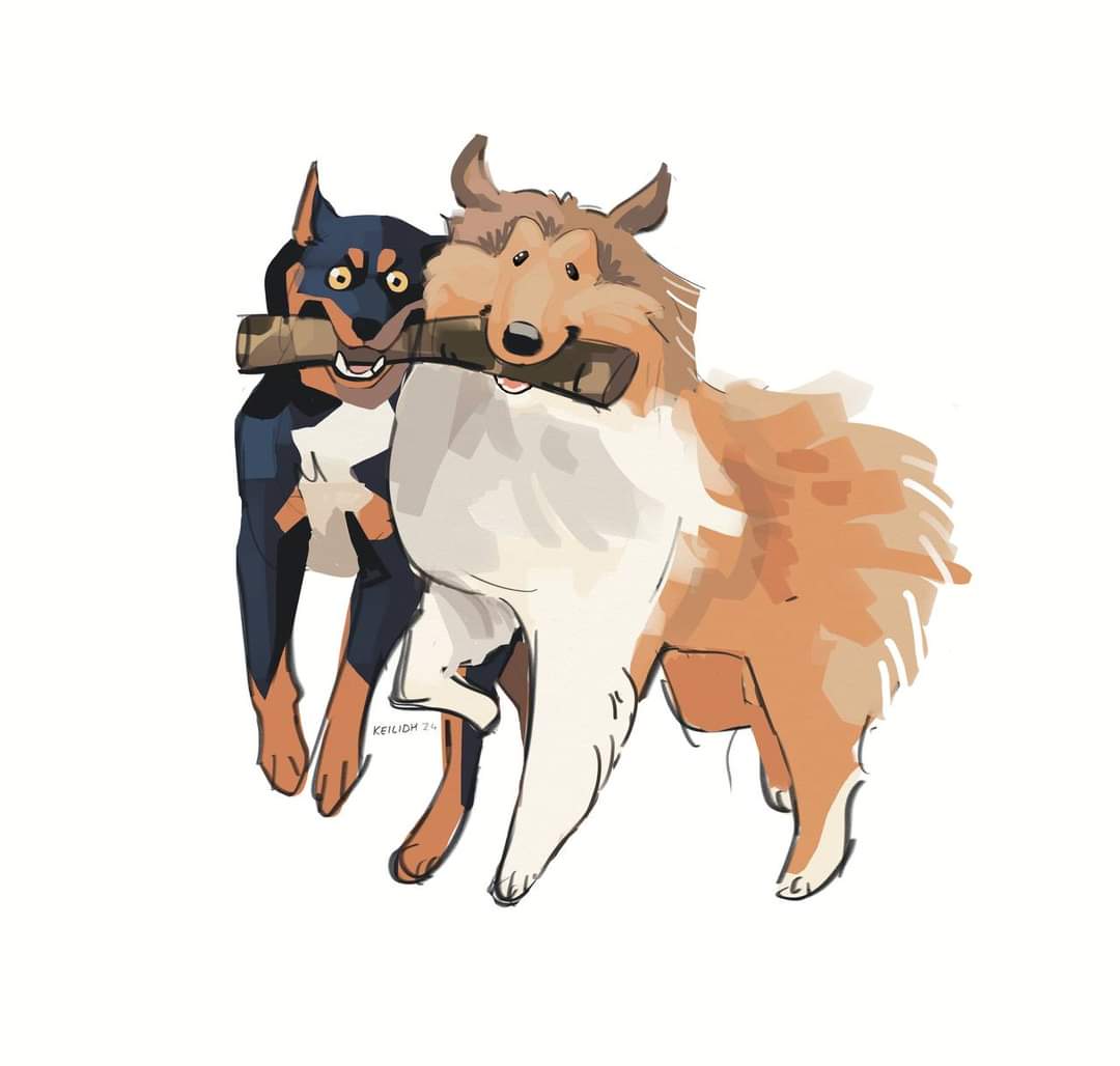 Taking some requests over on FB. Loved this pair of dogs. 🥰