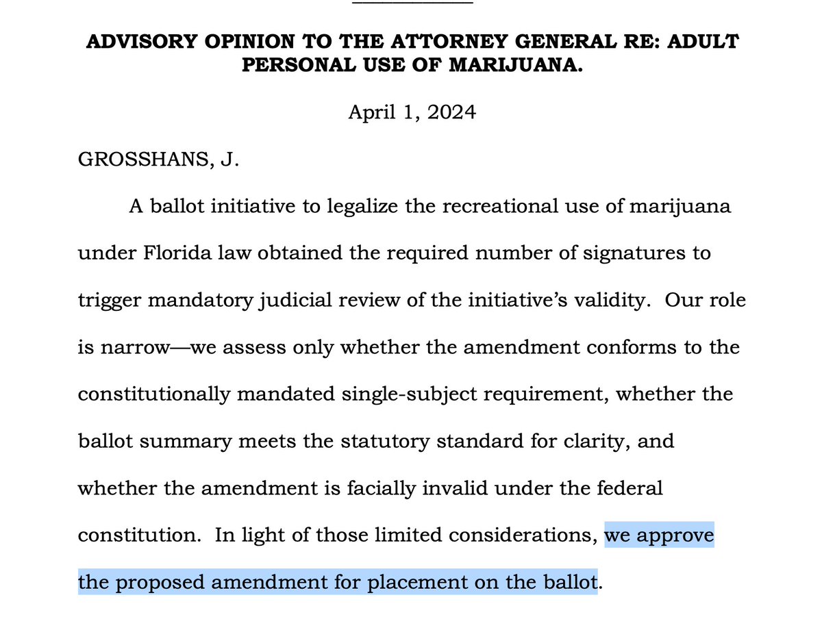 AnnaForFlorida's tweet photo. RECREATIONAL CANNABIS IS GOING ON THE BALLOT IN FLORIDA TOO!
That means both reproductive rights and recreational cannabis will be before voters THIS NOVEMBER and will need 60% approval to pass.
BE READY TO VOTE: https://t.co/isa2wdnjU5 https://t.co/VTtzWGbHOb