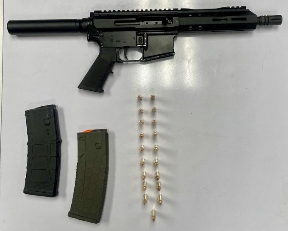 Great work by LAPD Newton Gang Enforcement Officers. In one week they arrested 11 suspects who were armed with 13 guns, including this one during a traffic stop. Taking these guns off the wrong hands and off the streets makes a difference in public safety.