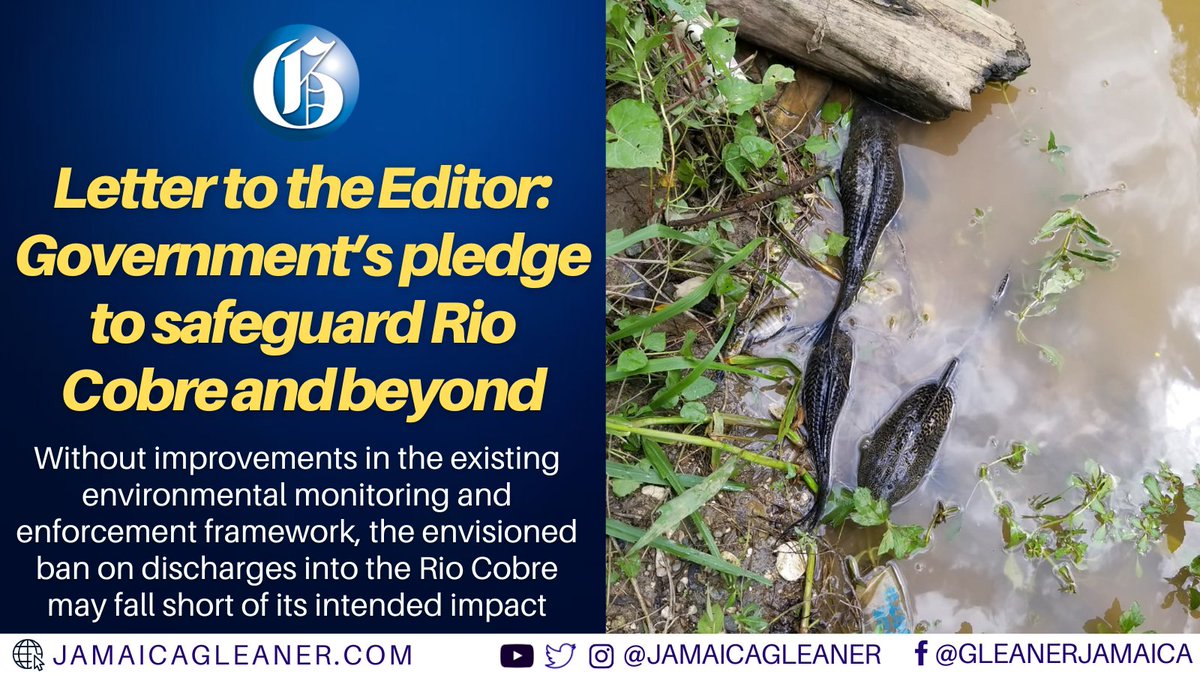 The Editor, Madam: The prime minister’s recent contribution to the 2024-2025 Budget Debate in Parliament on March 21, made a significant announcement regarding the Government’s commitment to banning the discharge of effluent into the Rio Cobre.

Read more: jamaica-gleaner.com/article/letter…