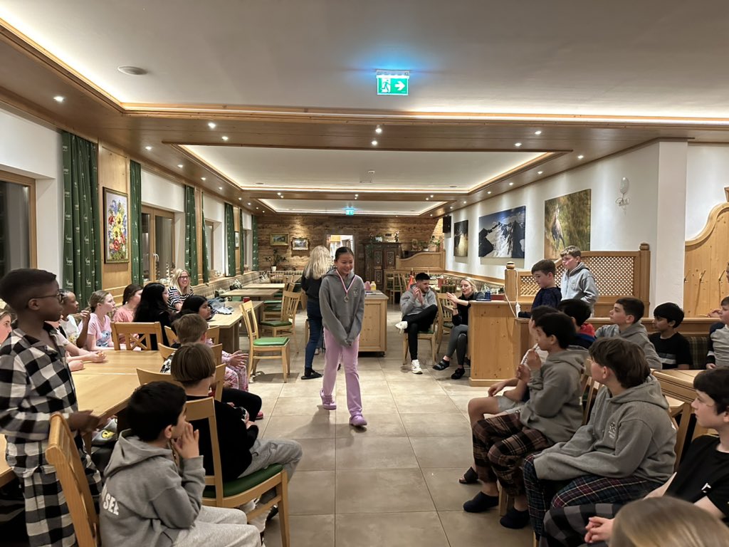 winstanley_mr's tweet photo. Disco quiz for @BSPDJnrGirls and @BSPDJnrBoys tonight! 
Thanks to Frank for whipping them all up into a frenzy…just before bed! 💃🕺🪩

The Dice of Destiny was rolled to finish the night off! 🎲
@mrs_brisk https://t.co/XyGsP2pJTB