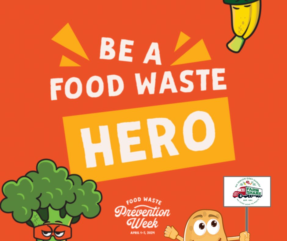 Happy Food Waste Prevention Week! 🍎🍊 Last year, Farm Share was able to work with farmers and distribution centers throughout the state of Florida to recover and distribute over 98 million pounds of food that would've been tossed in the waste centers. 🍅🥦