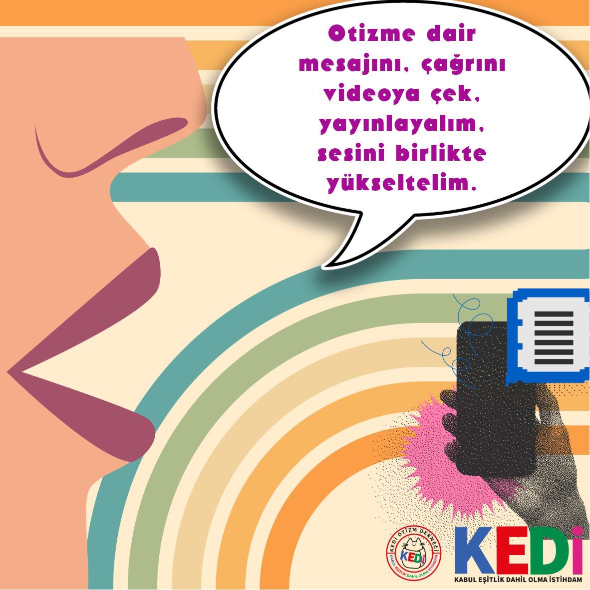 Biliyoruz… 
Bir oturduk mu sabahlara kadar otizm hakkında konuşabiliriz biz…

Ama bu sefer 30 saniyen var. 

Otizme dair ne söylemek istiyorsan, en güzel,  en çarpıcı cümlelerini an fazla 30 saniye uzunluğunda bir videoya sığdır, DM’den bize ulaştır.