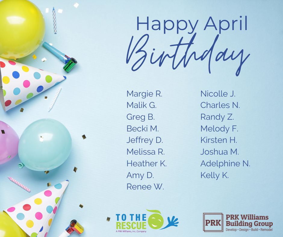 The To The Rescue team is celebrating our April birthdays! We wish you the happiest of birthdays!  #totherescue #happybirthday