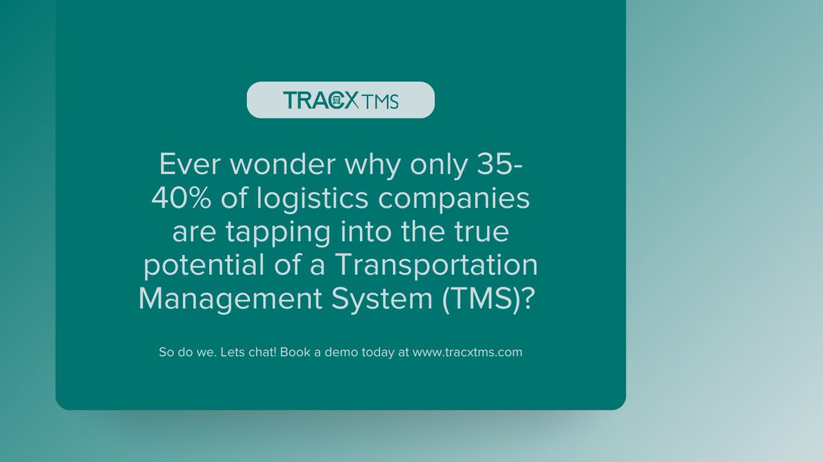 TracxSystems's tweet image. Stop waiting and start winning! Elevate your logistics game with TracxTMS⚡

________________

#WhenEfficiencyMatters #TracxTMS #TransportationSoftware #trucking #supplychain #supplychaintechnology #logistics