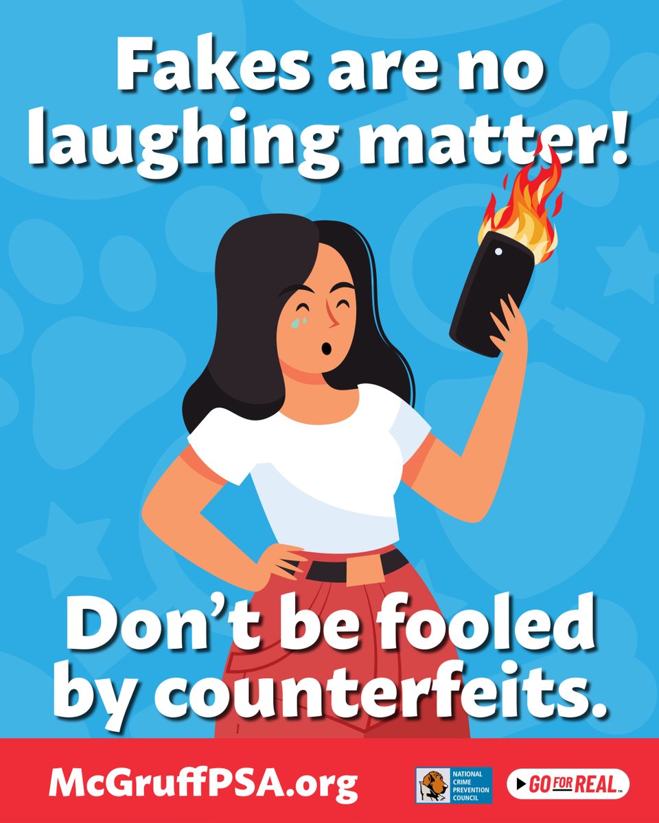 More than 350,000 Americans are harmed by fake products every year. From chemical reactions to house fires, fakes can leave you burned. 🔥 Uncover the real cost of fakes. ➡ mcgruffpsa.org Remember: You’re Smart. Buy Smart. #GoForReal #AprilFoolsDay