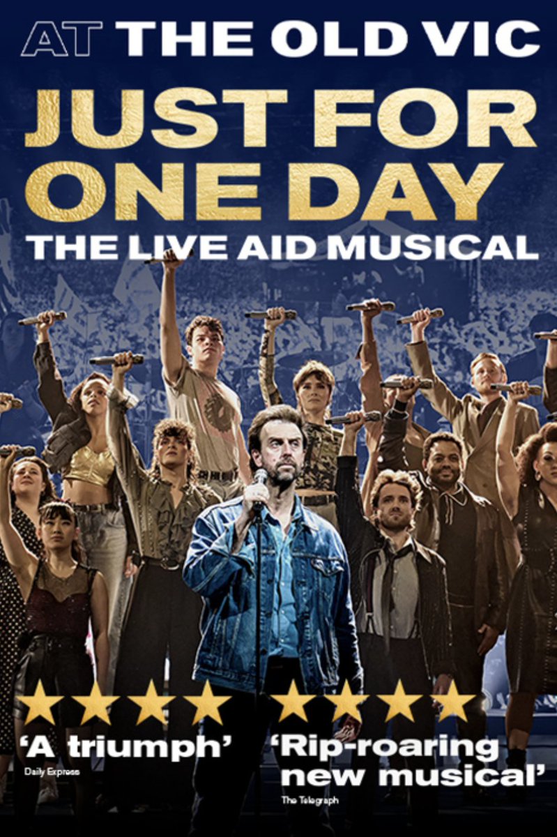 Saw the final (matinee) performance of Just For One Day at on Saturday. I loved it! Joy, fun, talent, emotion, pathos and all that music. Even the two 20 year olds in our group loved it. Bravo! Hope it tours... #JustForOneDay #LiveAid