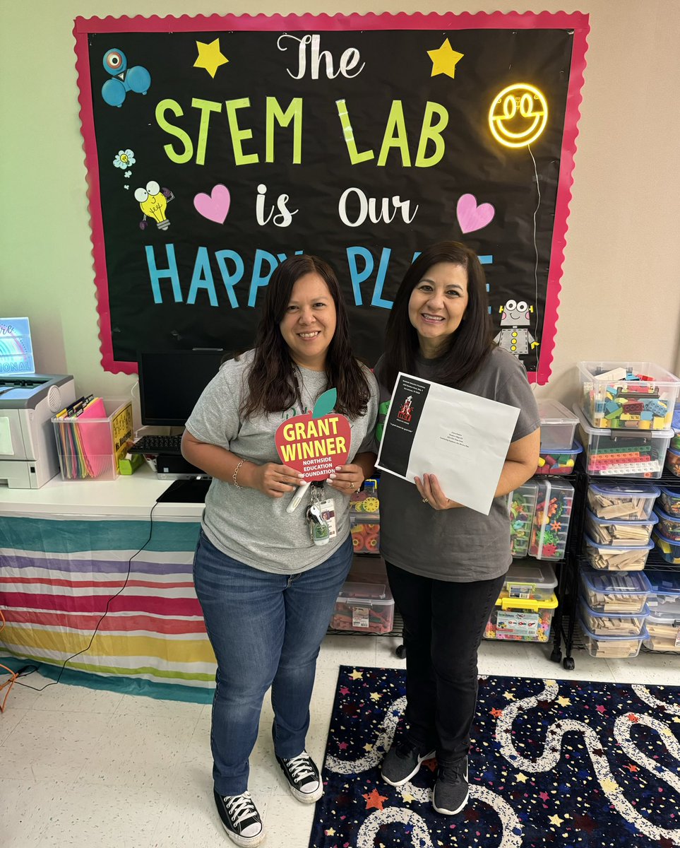 Woohoo! Thank you @nisdnef for our Team Grant that will help to support all students in the GT classroom and STEM Lab. We’re so excited to share this with our Bobcats! @MVE_GT @NISDMeadowVill @NISDSTEMLabs @NISDGTAA @NISD_grants