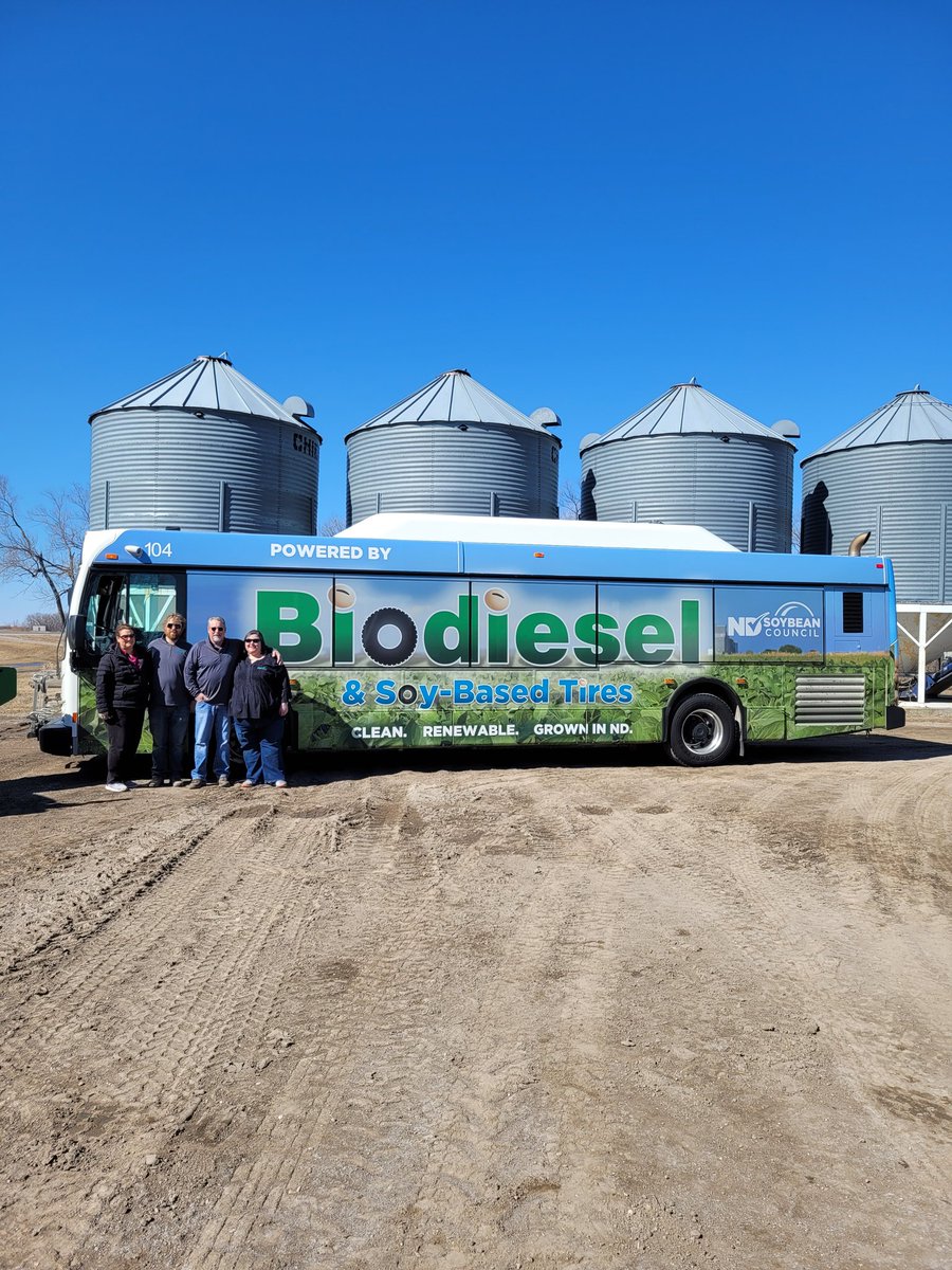 Nothing says Spring like a photo shoot on the Farm! Thanks to District 7 Director Evan Montgomery for providing the backdrop for the photos of the newly wrapped Grand Forks city bus @RideCATGF which is sporting soy-based Goodyear Tires! Also thanks to Vice-Chair Rob Rose for his…