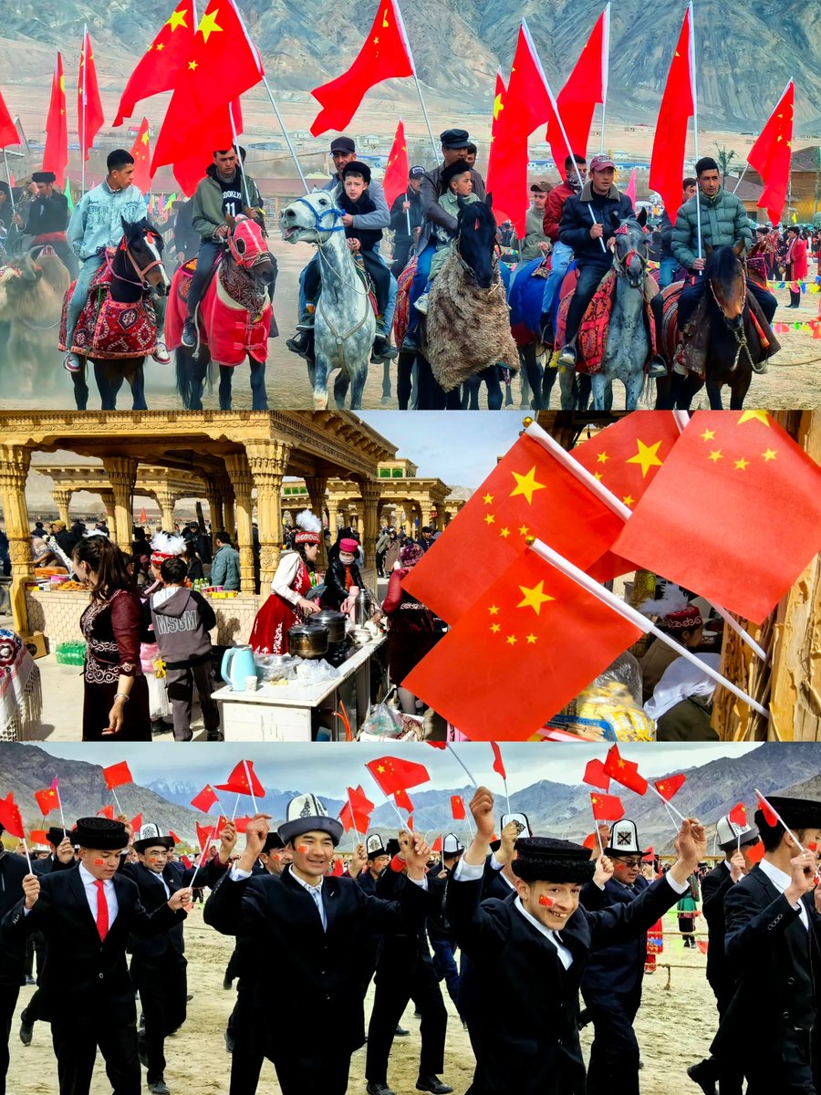 There are 56 ethnic groups living in Xinjiang. Each ethnic group has its own traditional festivals, but the Western media never reported on any of them because there are too many 5-star red flags in the celebrations!❤️🇨🇳