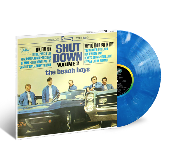 Celebrate the 60th anniversary release of Shut Down, Vol. 2 with this limited-edition reissue on blue & white marble vinyl. Includes the hits “Fun, Fun, Fun,” “Don’t Worry Baby” and for today, 'Why Do Fools Fall In Love' 😍 Visit The Beach Boys official site to buy! 🎶 #beachboys