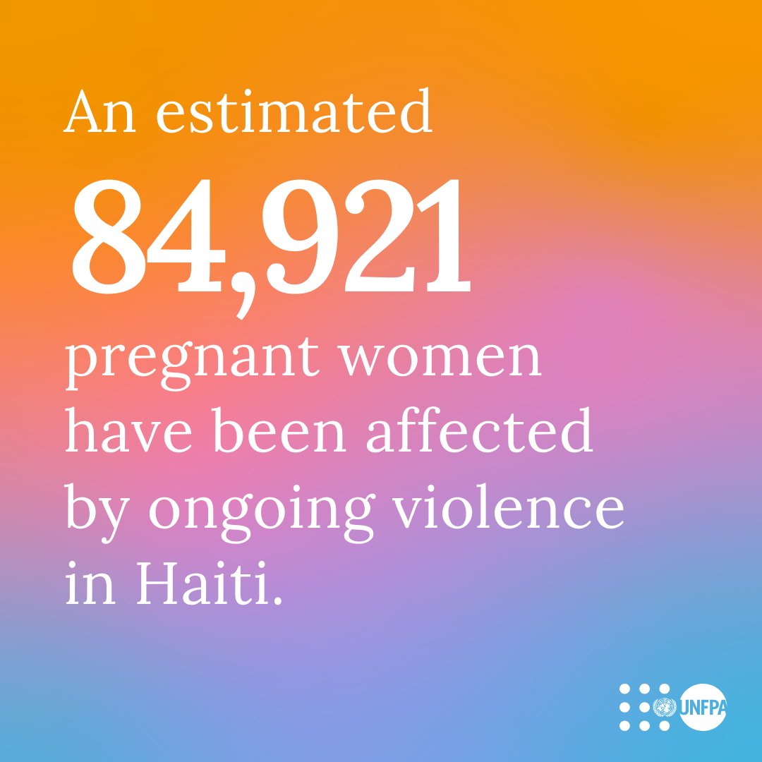 ⚠️ Gang violence in #Haiti has increased, putting pregnant women at risk. Only 2 out of 15 @UNFPA-supported health facilities in the capital Port-au-Prince are operating. See how we’re taking urgent action alongside our wider @UN family: unf.pa/hai #ENDviolence