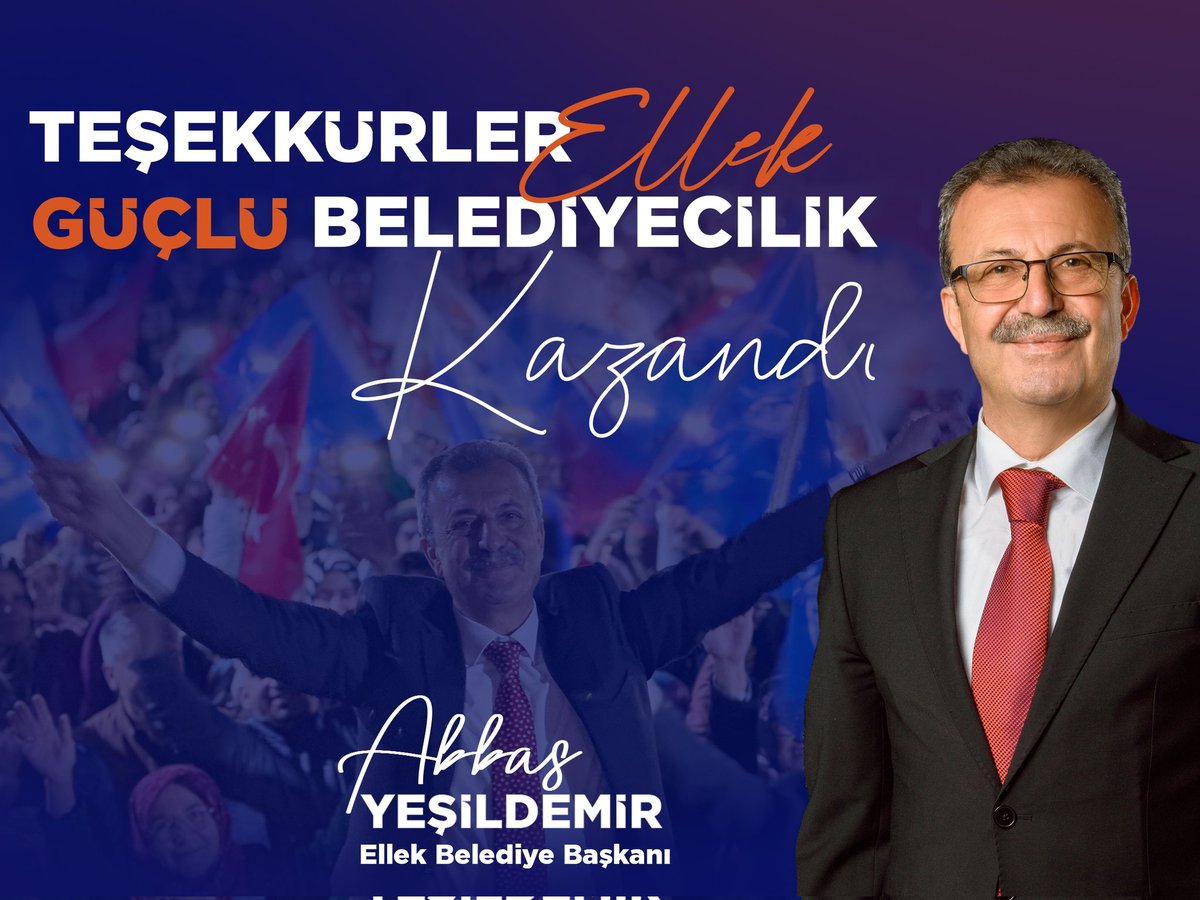 abbasyesildemir's tweet photo. #GüçlüBelediyecilik kazandı.
Teşekkürler #Ellek https://t.co/f60PXrcdic
