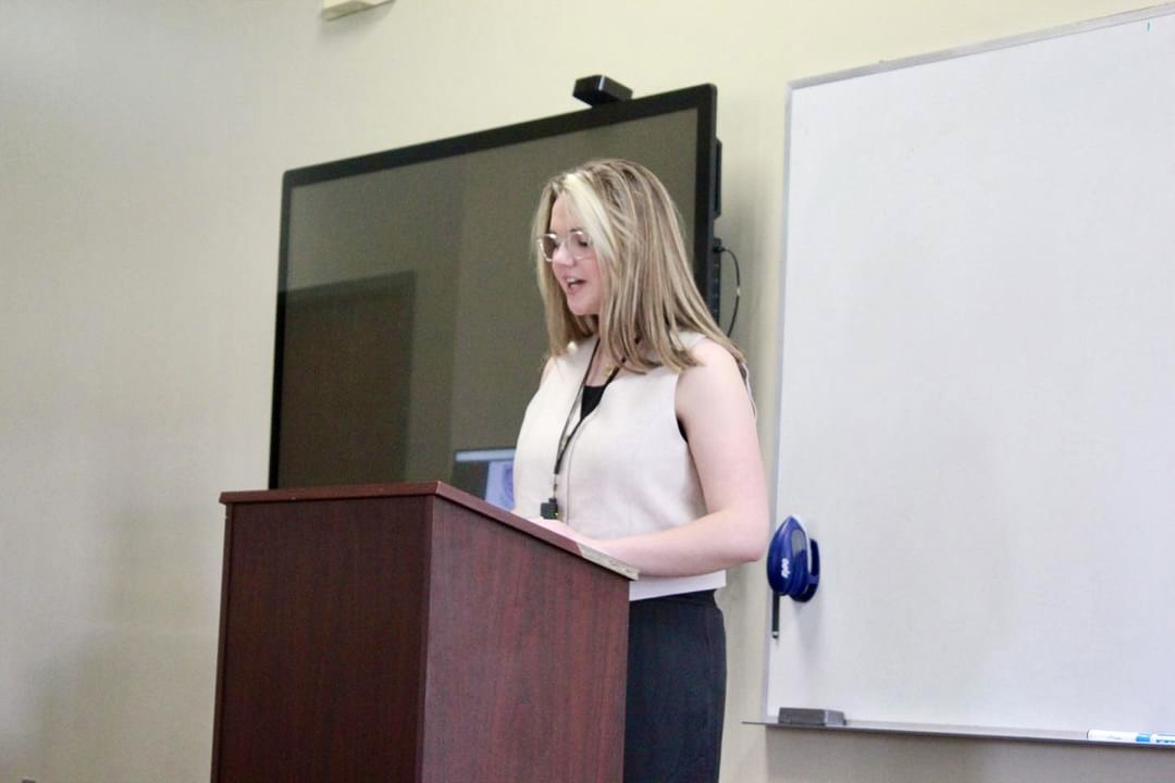 Dr. McIntyre's Crisis Communication class practices faux press conferences to show the differences in messages following the Situational Crisis Communication Theory guidelines versus negotiated messages!💬

Photo credit to Jamie Jewell.

Post created by Tatum Castaneda.