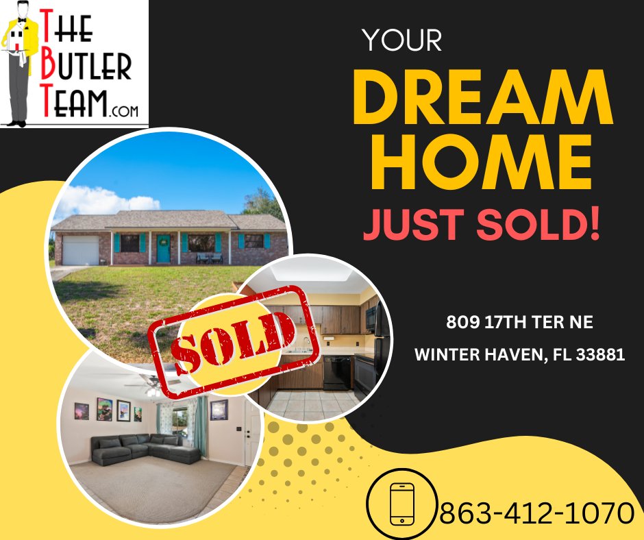 Congrats to our sellers and to the new owners. Thank you for trusting Renee Butler and The Butler Team at Brokers Realty of CFI with your real estate needs. 

Renee Butler John Butler

#experiencematters #justsold #sold #polkcounty #realty #realtors #realtorsofinstagram