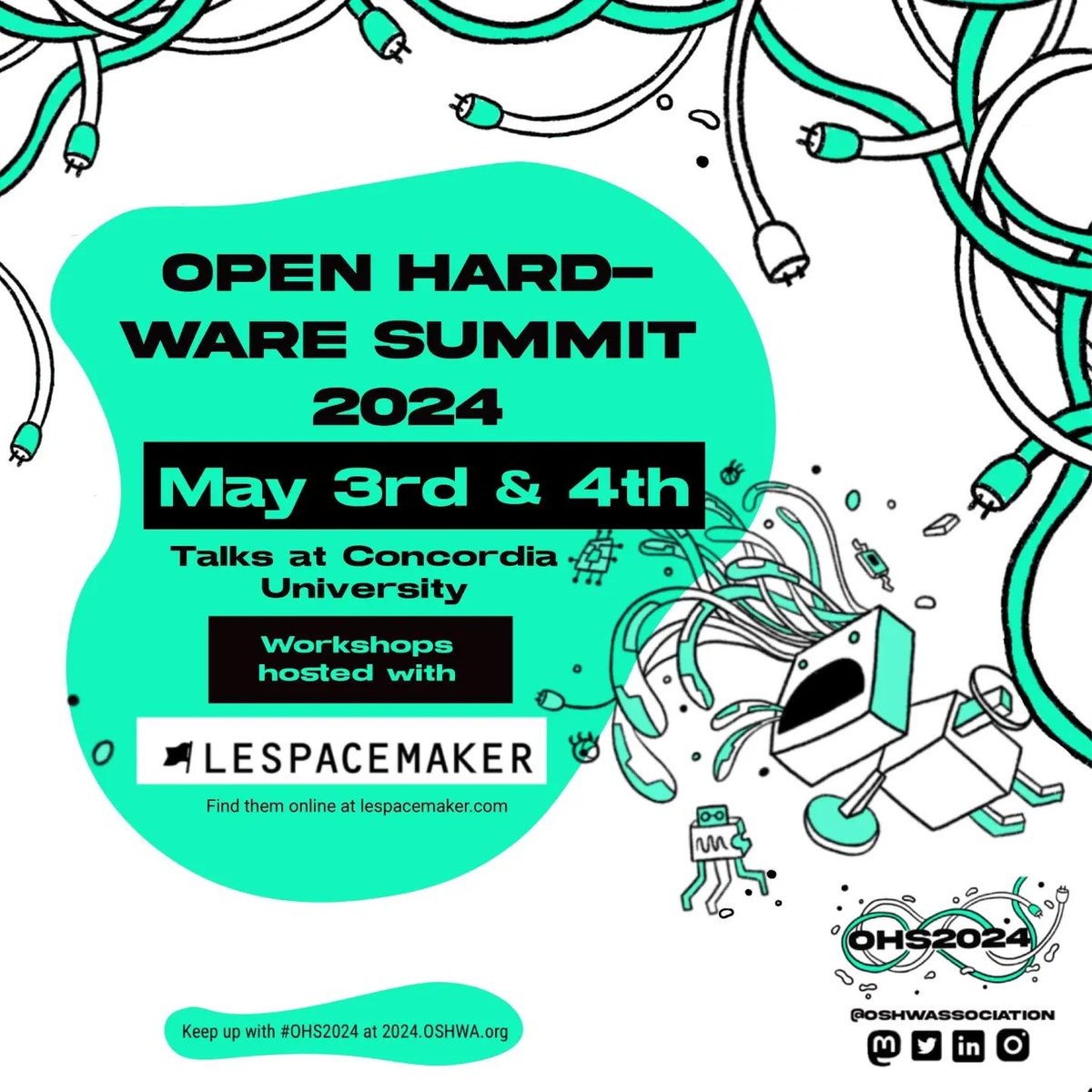 We had an absolute blast at @oshwassociation's @ohsummit event last year:

makezine.com/article/electr…

#OHS2024 looks like it's shaping up to be even more amazing, so be sure to grab your ticket ASAP while they are still available:

eventbrite.com/e/open-hardwar…