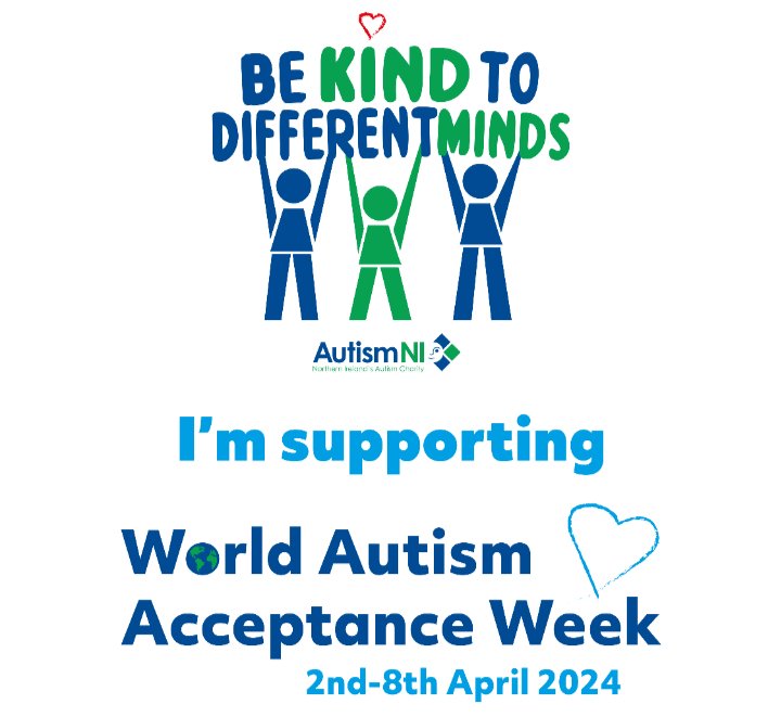 It's World Autism Acceptance Week! Remember to #BeKindToDifferentMinds this week and always.