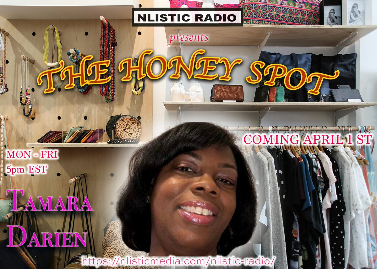 Check out episode of The Honey Spot hosted by Toyhoney with guest Tamara Darien Monday-Friday at 5pm EST on Nlistic Radio
nlisticmedia.com/nlistic-radio
#NLISTICRADIO #nlisticmedia #toyhoneythepoet #thehoneyspotradioradioshow #art #radio #internetradio #podcast