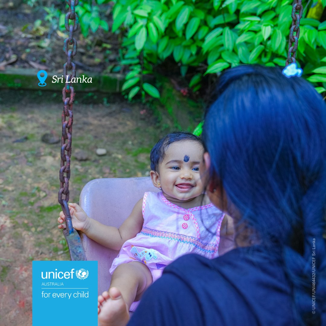 In Sri Lanka, financial problems and damaging weather can make it difficult for parents to meet the basic nutritional needs of their children. UNICEF is supporting new parents and their babies by establishing health centres and teaching them about their children's’ wellbeing 💙