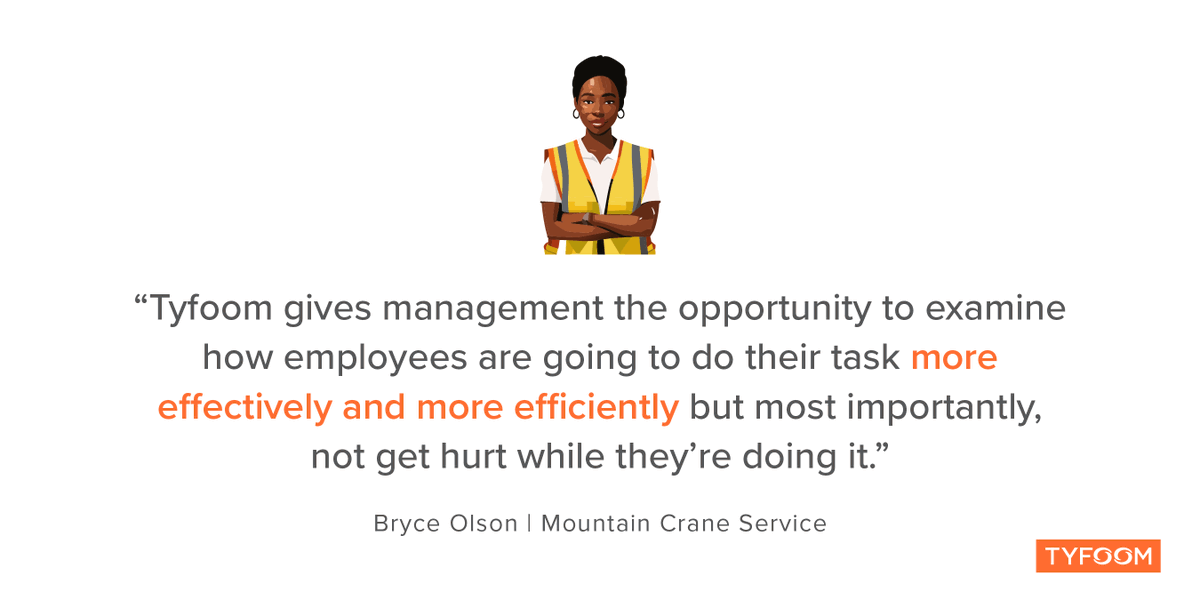 Bryce Olson at Mountain Crane Service emphasizes how Tyfoom empowers safe and efficient task execution, reducing rework and ensuring employee safety. 

#Training #Communication #Engagement #EmpowerEmployees #Productivity #WorkforcePerformance #WorkforceImprovement #Safety