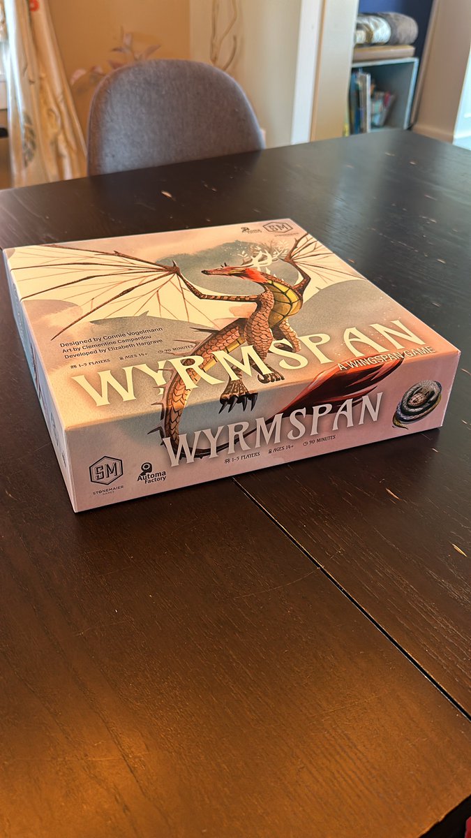 We tested out Wyrmspan and it’s a super fun game (we did a 2 player as well as 4). Recommended to my fellow nerds 😉 #BoardGames #yeg @stonemaiergames