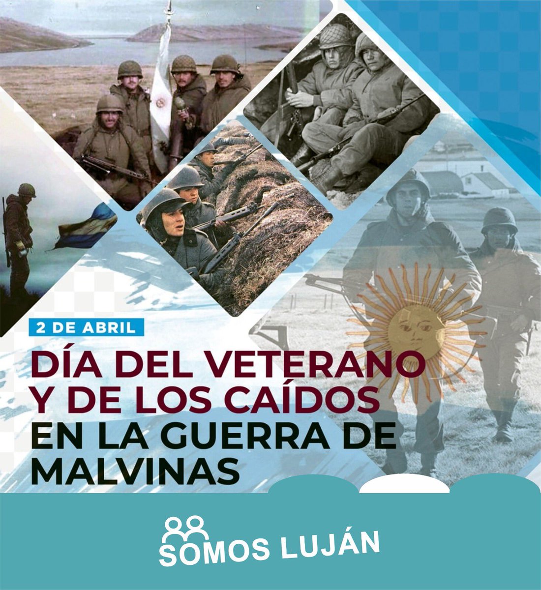 Somos_Lujan's tweet photo. #Malvinas42 
El 2 de Abril como todos los años debemos participar de las actividades que le rinden homenaje a Nuestros Caídos y a los Veteranos que defendieron con Honor y Patriotismo Nuestra soberanía en las Islas #MalvinasArgentinas #ProhibidoOlvidar #Soldados #Veteranos https://t.co/fZ9Daoiap4