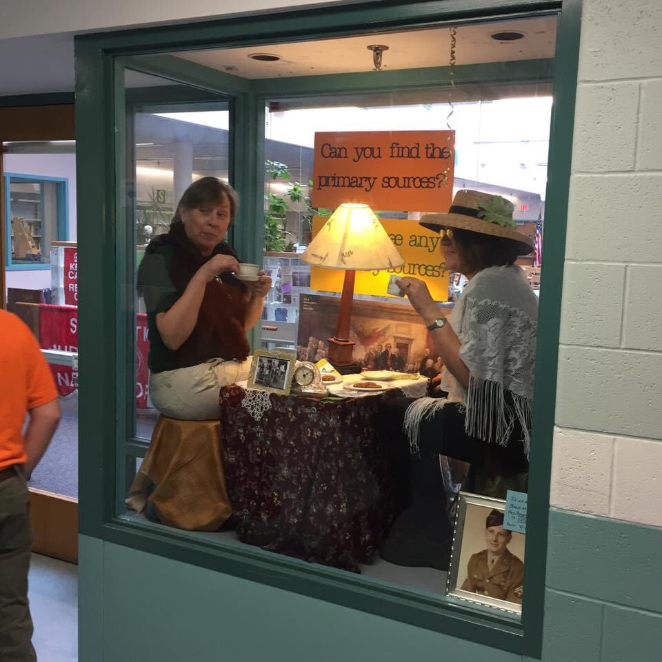 By far, one of my most favorite memories at SMS as well as the best April Fool’s Day prank. Ms.O and I jumped into the LMC window during every period passing offering a different scene to those passing by. @SMS_CT @SMS_ADM