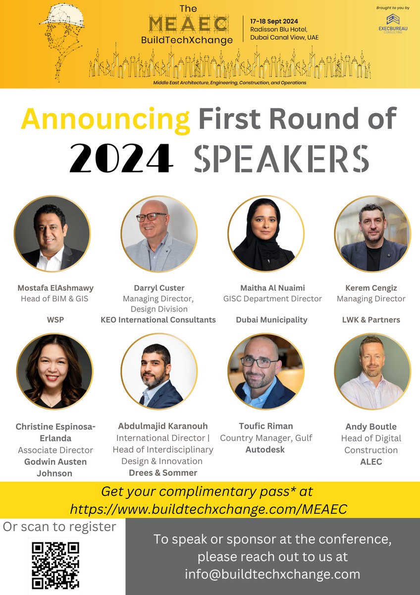 Execbureau's tweet photo. 🏗#MEAEC #BuildTechXchange #2024 🏗 is landing in Dubai on 17 - 18 September 2024.  Grab your complimentary passes at https://t.co/narRtMiczj today! https://t.co/O086k7zIUQ