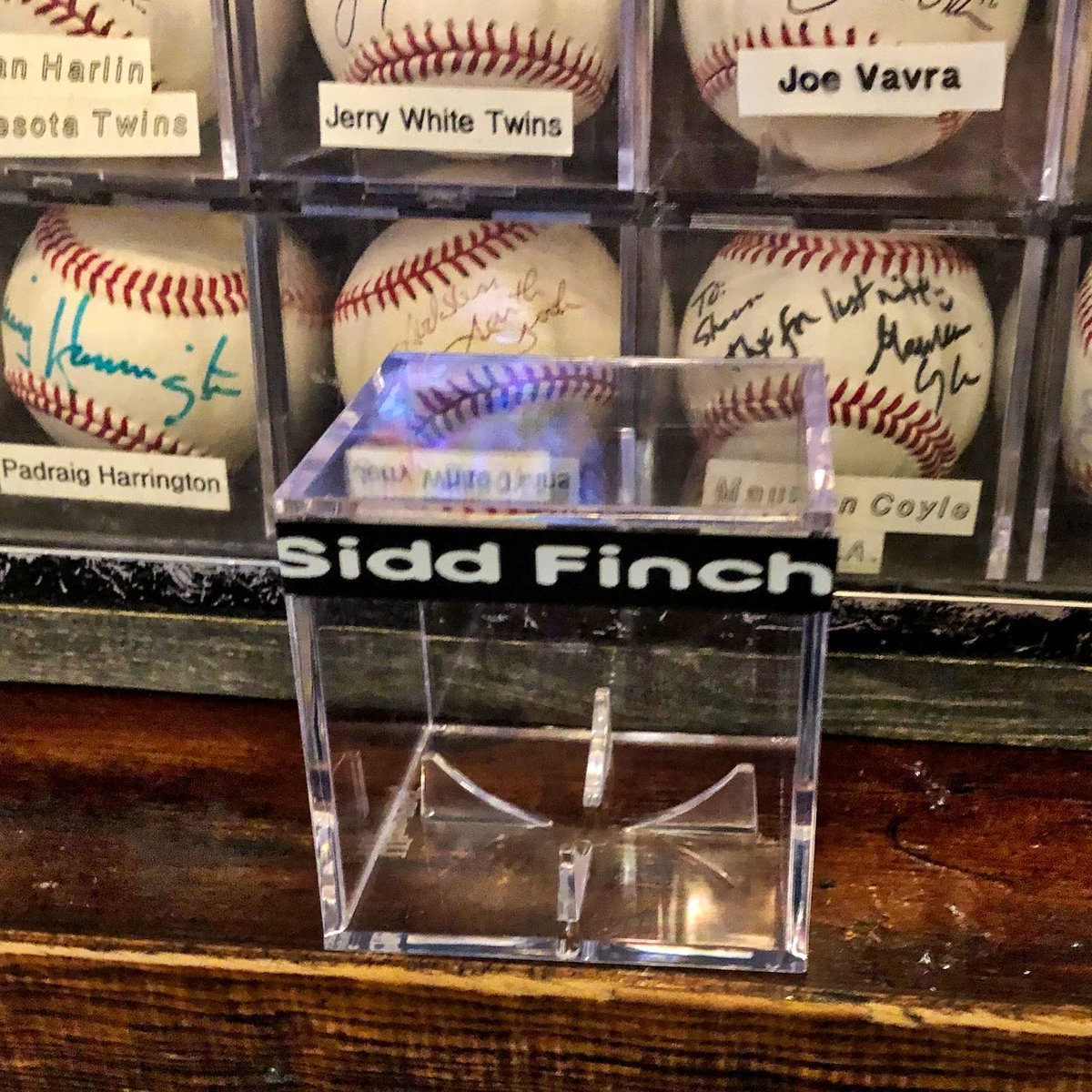 Sadly, the Sidd Finch ball that went missing at Foley's was never recovered.