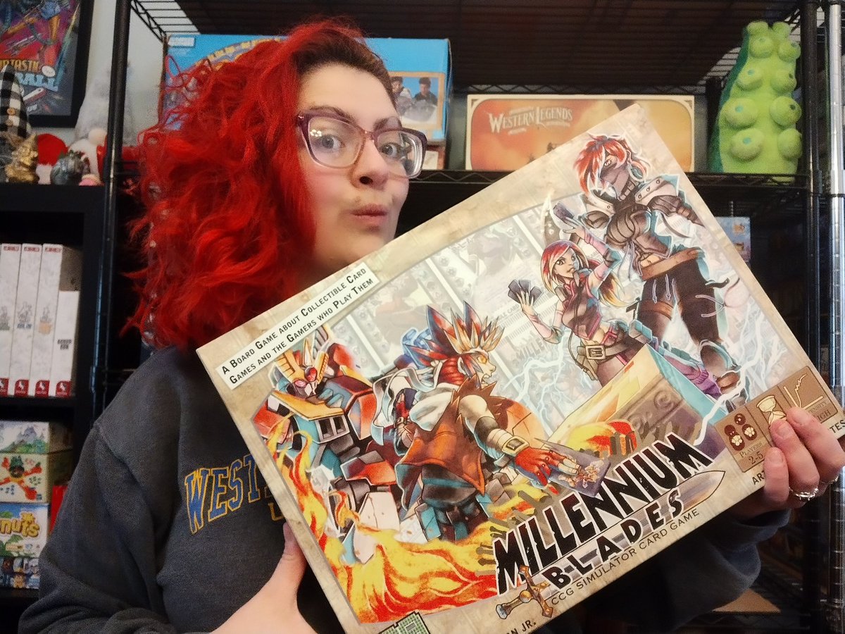 All the excitement of CCGs in one convenient box! Check out Millennium Blades from @Level99Games - an epic CCG simulator, back on Kickstarter today! - settleroftheboards.com/collect-build-… #boardgames #boardgameblog #boardgaming #boardgamer