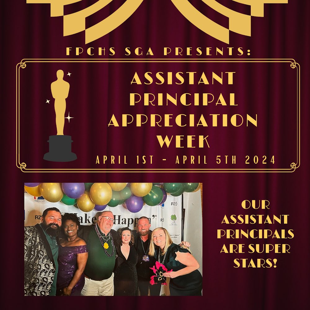 This week is national Assistant Principal Appreciation Week! ⭐️🎬🍿🎞️ <a href="/FlaglerSchools/">FlaglerSchools</a>