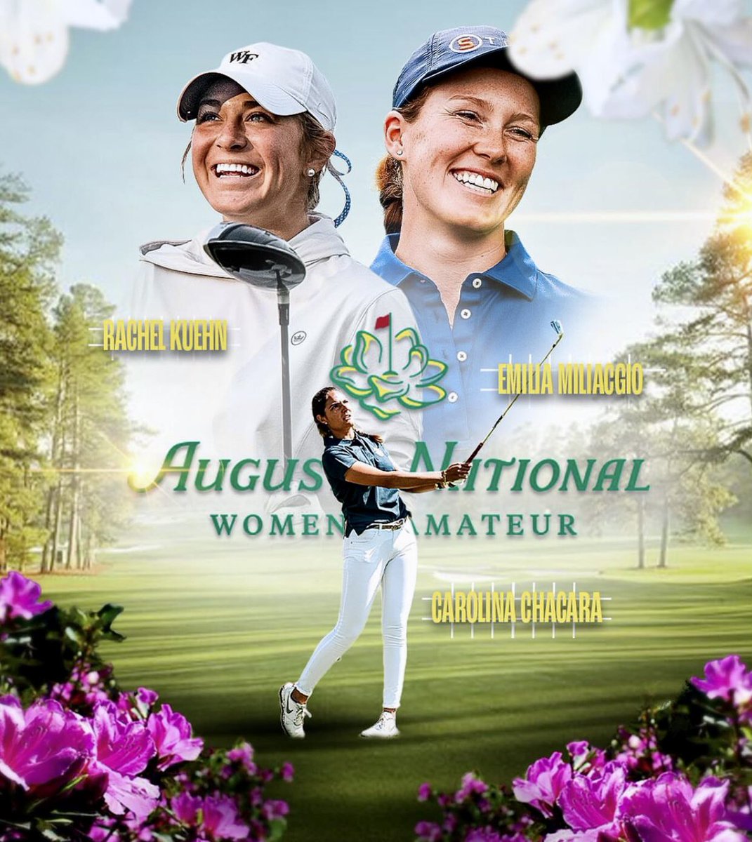 Congrats and best of luck to @NBCSports @emiliamigliacc1 @carolchacarra and @rachel_kuehn_ @anwagolf this week! @WakeWGolf @NCAA⛳️🏆 @WakeWGolf