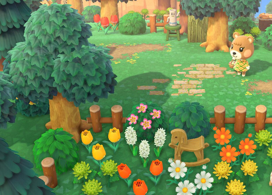 chocolatemintu's tweet photo. おさんぽ #メープル ちゃん🌼
お洋服とお花の色合いがベストマッチ！

#ACNH #AnimalCrossing  #あつ森
#ちょこみんとうのくらし https://t.co/LdQjx5orE3
