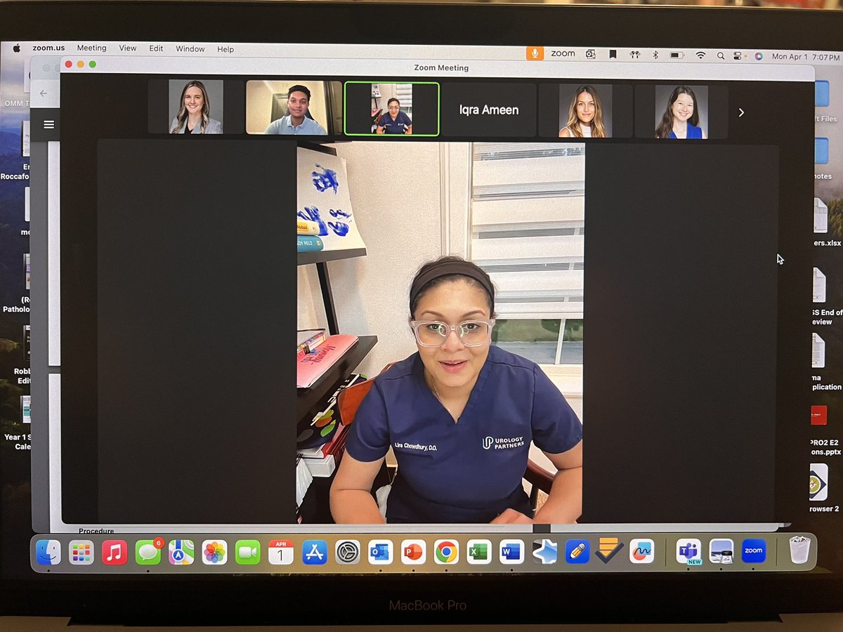 Amazing way to kick off TCOM ACOS-MSS Surgery Week with an Exploring Surgical Specialties topic on Urology. Thanks Dr. Lira Chowdhury, DO for signing on!!