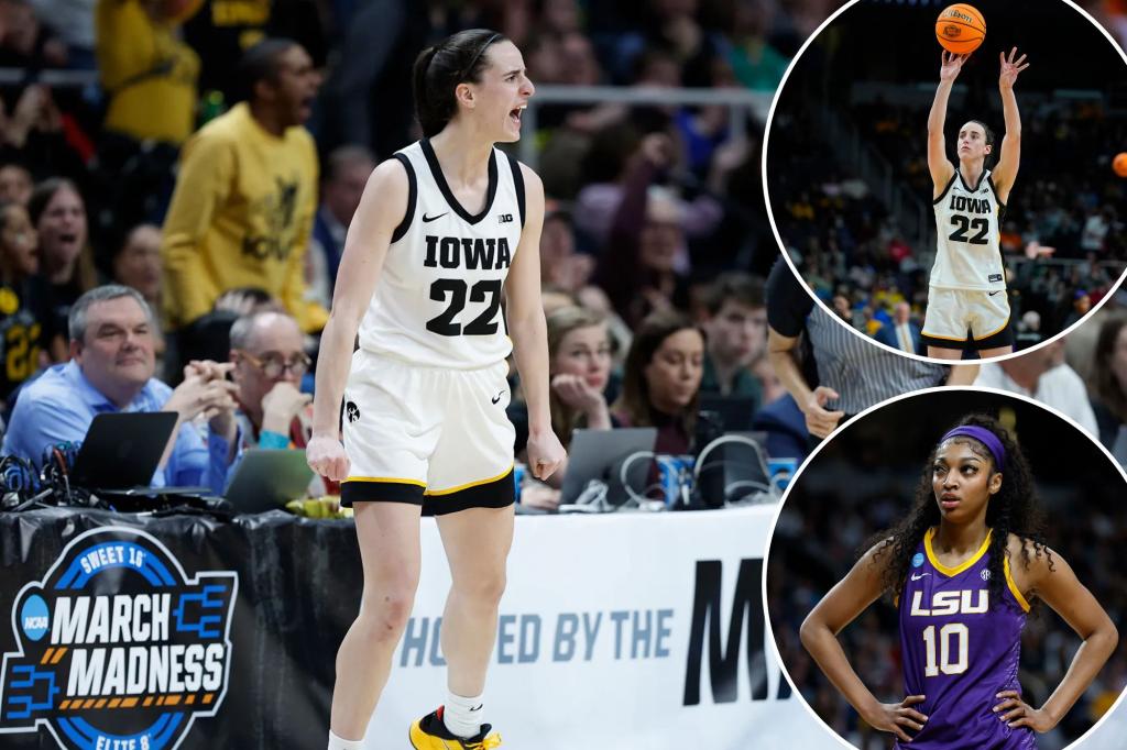 Caitlin Clark leads Iowa to Final Four with epic March Madness win over Angel Reese, LSU trib.al/x4pXtQZ